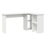 vidaXL Bureau avec étagère Blanc 142 x 102 x 73 cm Bois d'ingénierie