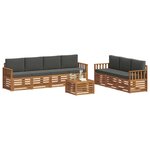 vidaXL Ensembles de canapés 8 pc Naturel et Anthracite