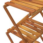 vidaXL Étagère pliable à 3 niveaux Marron 43x31x63 cm Bois d'acacia