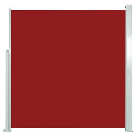 vidaXL Auvent latéral rétractable de patio 140x300 cm Rouge