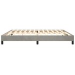 vidaXL Cadre de lit sans matelas gris clair 200x200 cm velours