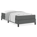 vidaXL Lit à ressorts avec matelas Gris foncé 100 x 200 cm tissu