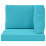 vidaXL Coussin de canapé d'extérieur 3 Pièces Turquoise Polyester
