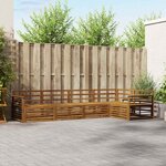 vidaXL Ensemble de canapés d'extérieur 5 Pièces Naturel