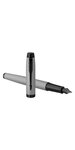 Parker im monochrome stylo plume  gris mat  plume moyenne  encre bleue  coffret cadeau