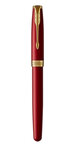 PARKER Sonnet stylo plume, laque rouge, attributs dorés, plume moyenne – Livré dans son écrin