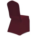 vidaXL Housses élastiques de chaise Bordeaux 12 Pièces