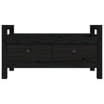 vidaXL Banc d'entrée Noir 80x40x43 cm Bois de pin massif