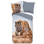 Good Morning Housse de couette TIGER 135x200 cm Multicolore