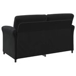 vidaXL Sofa 2 places Noir 158 x 83 x 95 cm Velours
