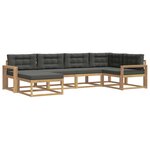 vidaXL Ensemble de canapés d'extérieur 5 Pièces Blanc et anthracite