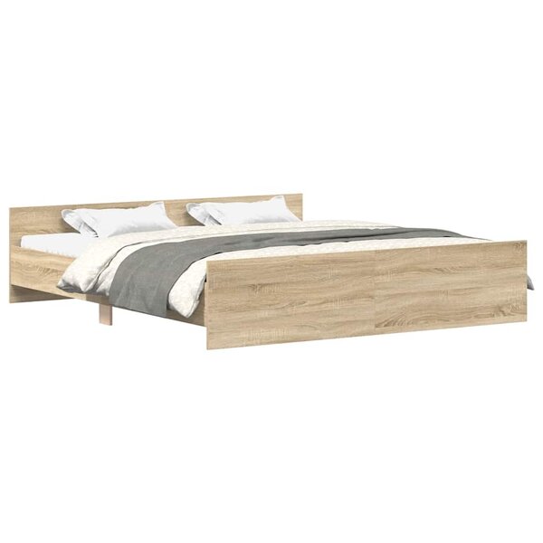vidaXL Cadre de lit sans matelas chêne sonoma 180x200 cm