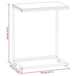 vidaXL Table d'appoint avec roues noir 55x35x70 cm bois d'ingénierie