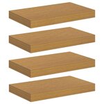 vidaXL Étagère Murale 4 Pièces Beige 40 x 23 5 x 4 cm Bois d'ingénierie