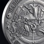 QUEEN ANNE'S REVENGE Captains of Fortune 2 Once Argent Monnaie 5 Dollars Barbados 2023