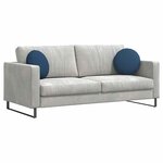 vidaXL Coussins de siège 2 Pièces Bleu Ø40 x 13 cm tissu