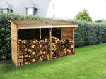 Abri bûches  - 3.08 m² - 2.80 x 1.10 x 1.85 m- 5 stères