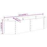vidaXL Lit surélevé de jardin Acier enduit de poudre marron
