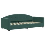 vidaXL Lit de jour avec gigogne et tiroirs vert foncé 90x200cm velours