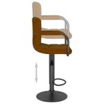 vidaXL Tabouret de bar Marron Velours