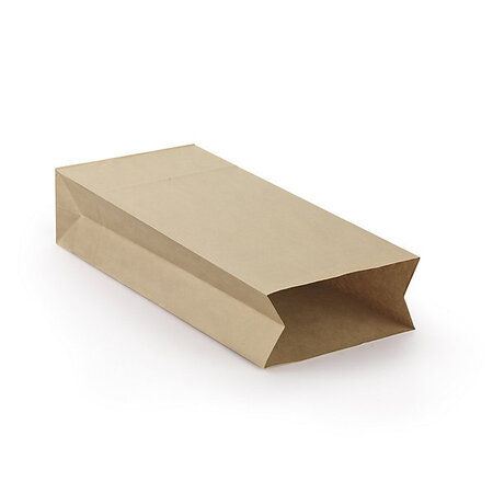 Sac kraft haute résistance brun simple épaisseur 100 g/m² 24x52x11 cm (lot de 200)