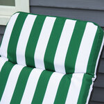 Lot de 2 chaise longue bain de soleil adjustable pliable transat lit de jardin en acier vert + blanc