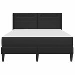 vidaXL Cadre de lit avec matelas Noir 140 x 190 cm Simili cuir