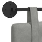 vidaXL Tête de lit suspendue Gris clair Velours