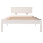 vidaXL Cadre de lit sans matelas blanc bois de pin massif 100x200 cm