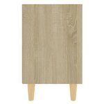 vidaXL Table de chevet avec pieds en bois Chêne sonoma 40x30x50 cm