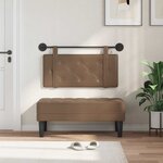 vidaXL Tête de lit suspendue Avec lumière LED Cappuccino Simili cuir