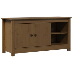 vidaXL Meuble TV Marron miel 103x36 5x52 cm Bois de pin massif