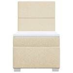 vidaXL Sommier à lattes de lit avec matelas Crème 100x200 cm Tissu
