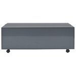 vidaXL Table basse Gris brillant 100x100x35 cm