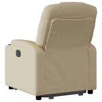 vidaXL Fauteuil inclinable Crème Tissu