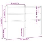 vidaXL Tête de lit de remplacement métal blanc 120 cm