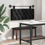 vidaXL Tête de lit suspendue Avec lumière LED Noir Velours