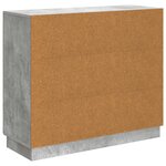vidaXL Buffet Gris béton 89 x 34 5 x 77 cm Bois d'ingénierie