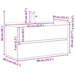 vidaXL Ensemble de meubles de salle de bain 2 Pièces gris béton