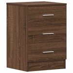 vidaXL Tables de chevet 2Pièces Chêne marron 38x35x56cm Bois d'ingénierie