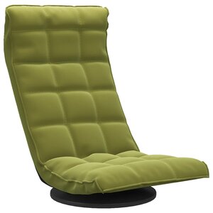 vidaXL Chaise de sol pivotante Vert clair Velours