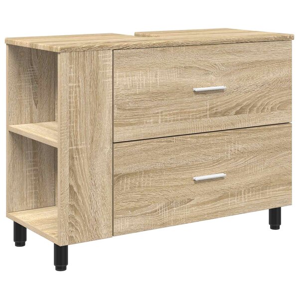 vidaXL Unité de vanité de salle de bain Chêne Sonoma 80 x 35 x 60 cm
