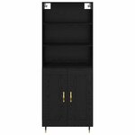 vidaXL Haut Armoire Chêne noir 69 5 x 34 x 180 cm Bois d'ingénierie