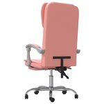 vidaXL Fauteuil inclinable de bureau Rose Similicuir