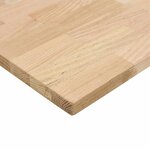vidaXL Dessus de bureau non traité bois massif de chêne rectangulaire