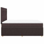 vidaXL Sommier à lattes de lit avec matelas Marron foncé 140x190 cm