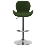 vidaXL Tabourets de bar lot de 2 vert foncé velours