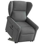 vidaXL Fauteuil inclinable électrique gris foncé tissu