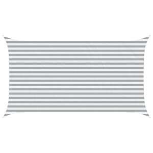 vidaXL Voile d'ombre Gris clair et blanc 2 5 x 4 5 m