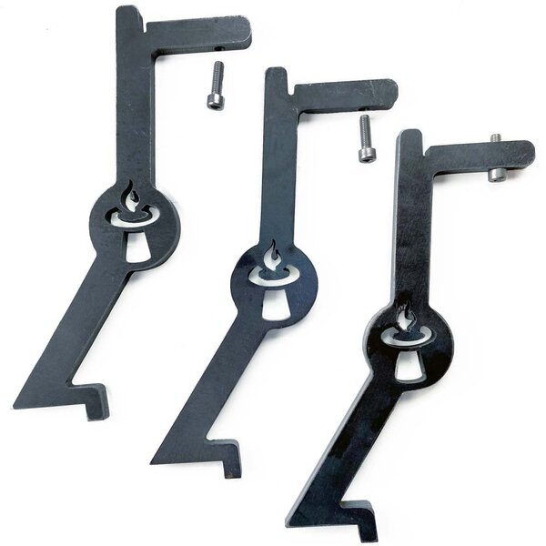 Patte de fixation pour fumoir en acier (lot de 3) taille l